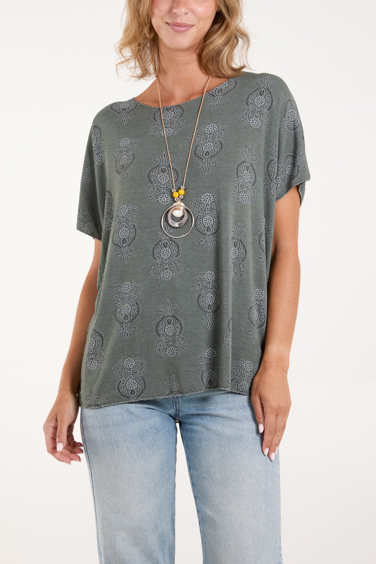 Necklace Moroccan Placement Knit Top