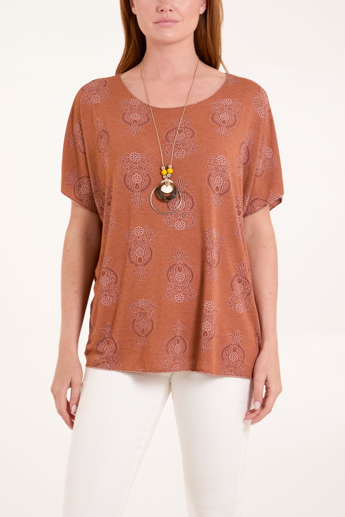 Necklace Moroccan Placement Knit Top