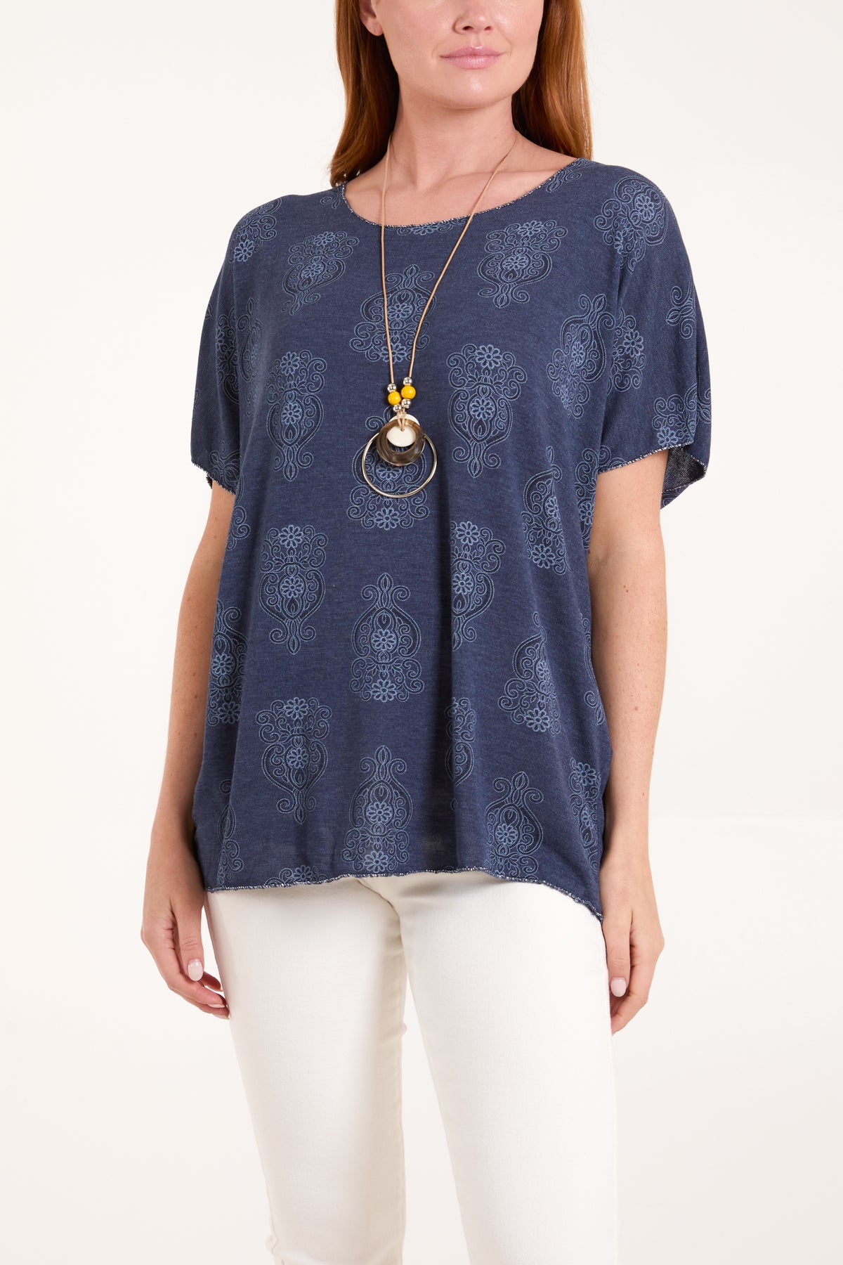 Necklace Moroccan Placement Knit Top