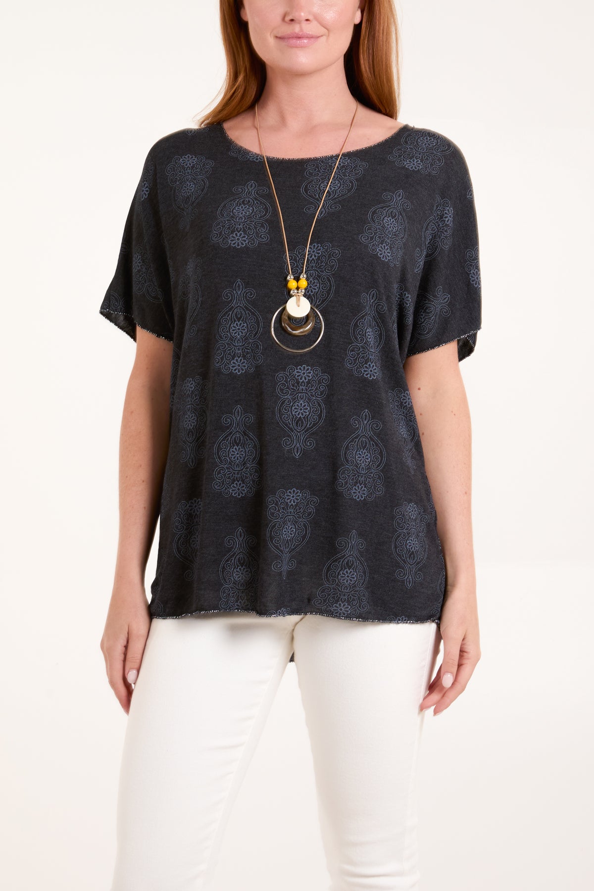 Necklace Moroccan Placement Knit Top