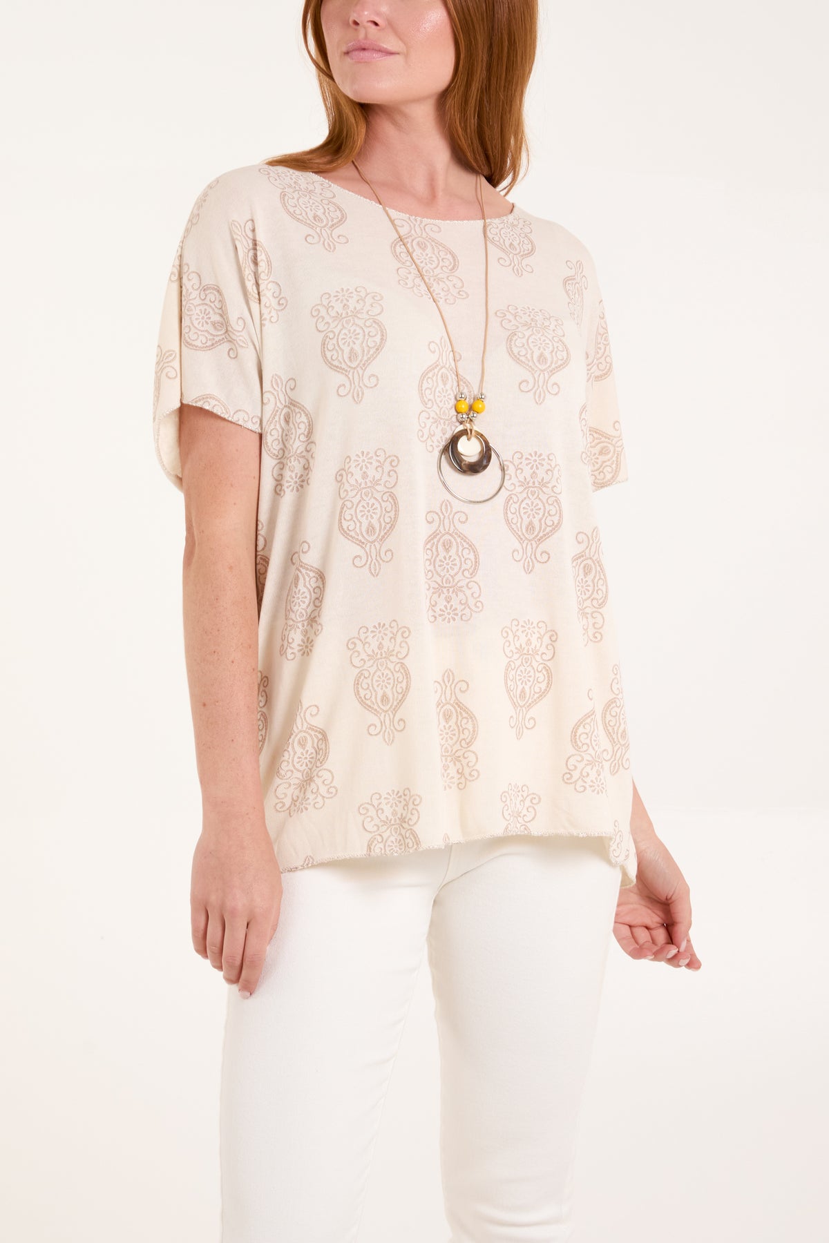 Necklace Moroccan Placement Knit Top