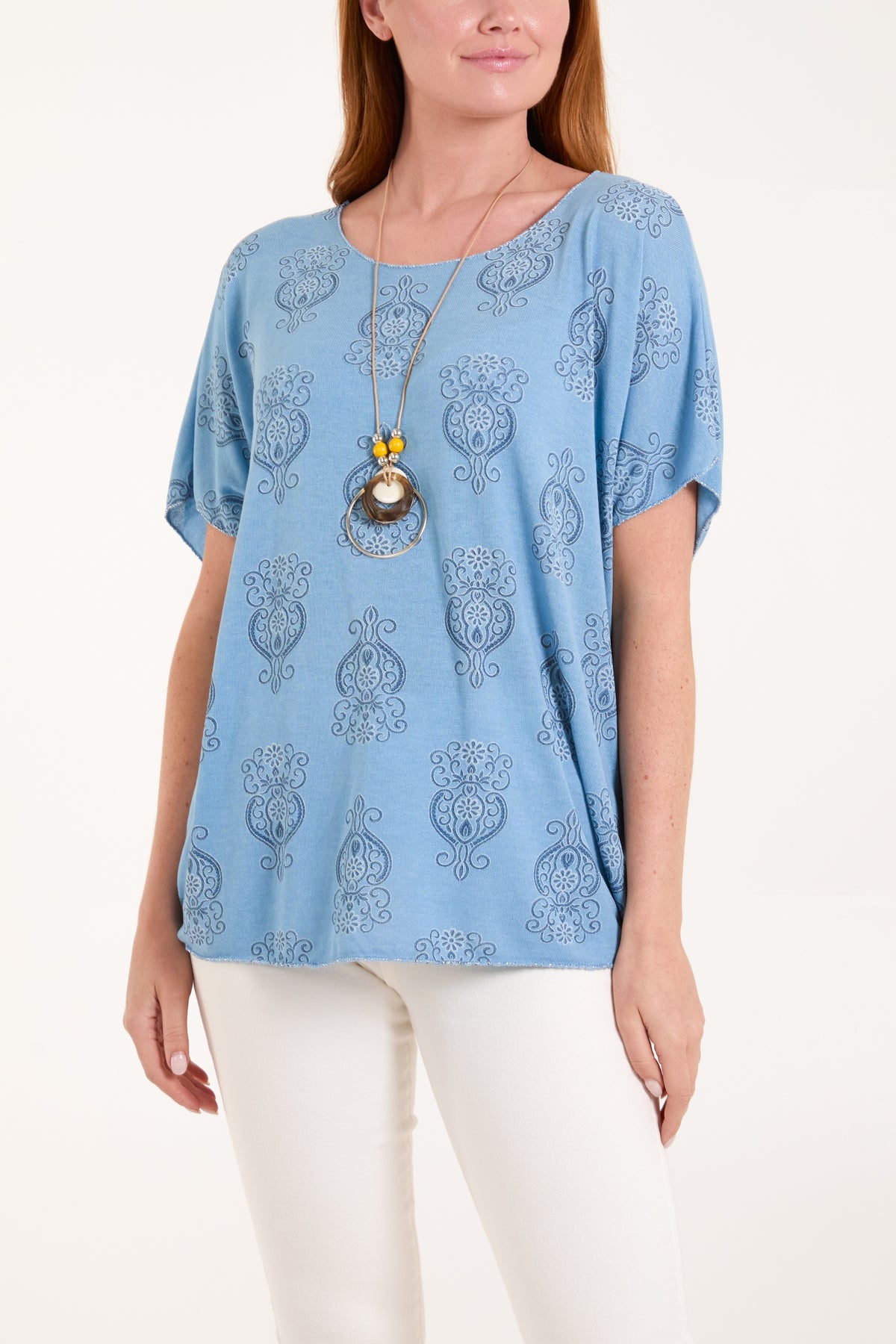 Necklace Moroccan Placement Knit Top