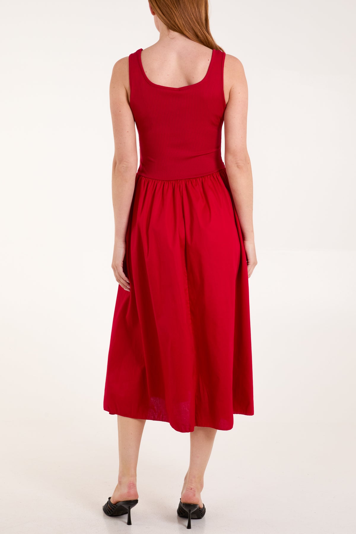 Square Neck Sleeveless Pocket Dress