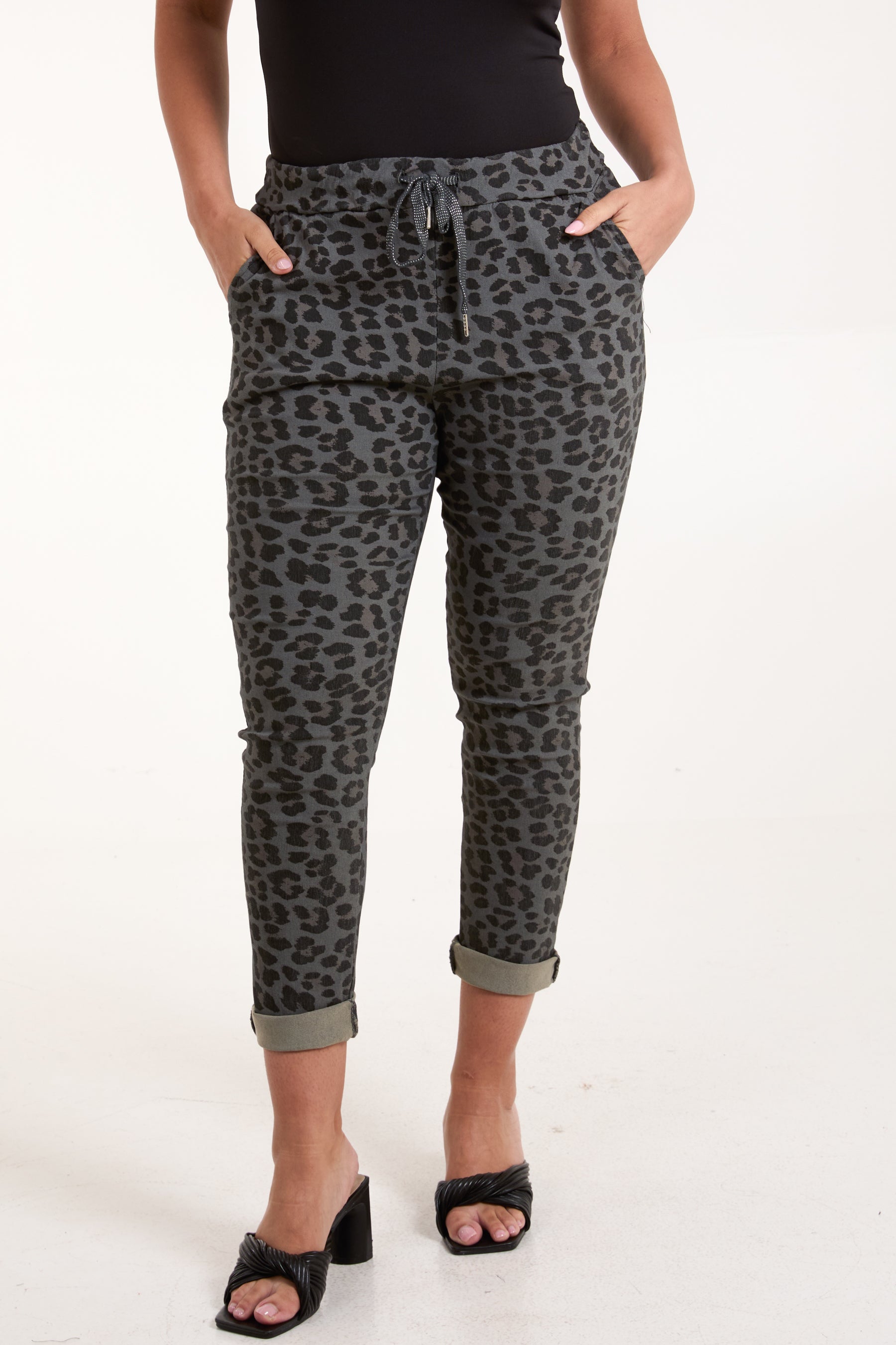 Leopard Magic Drawstring Trousers