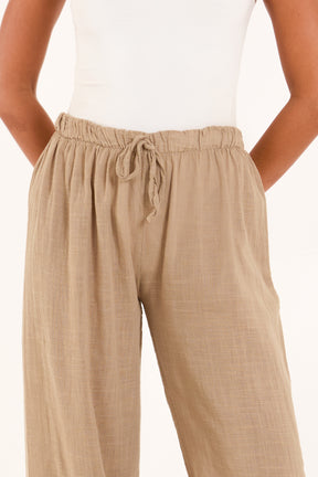 Pure Cotton Wide Leg Trousers