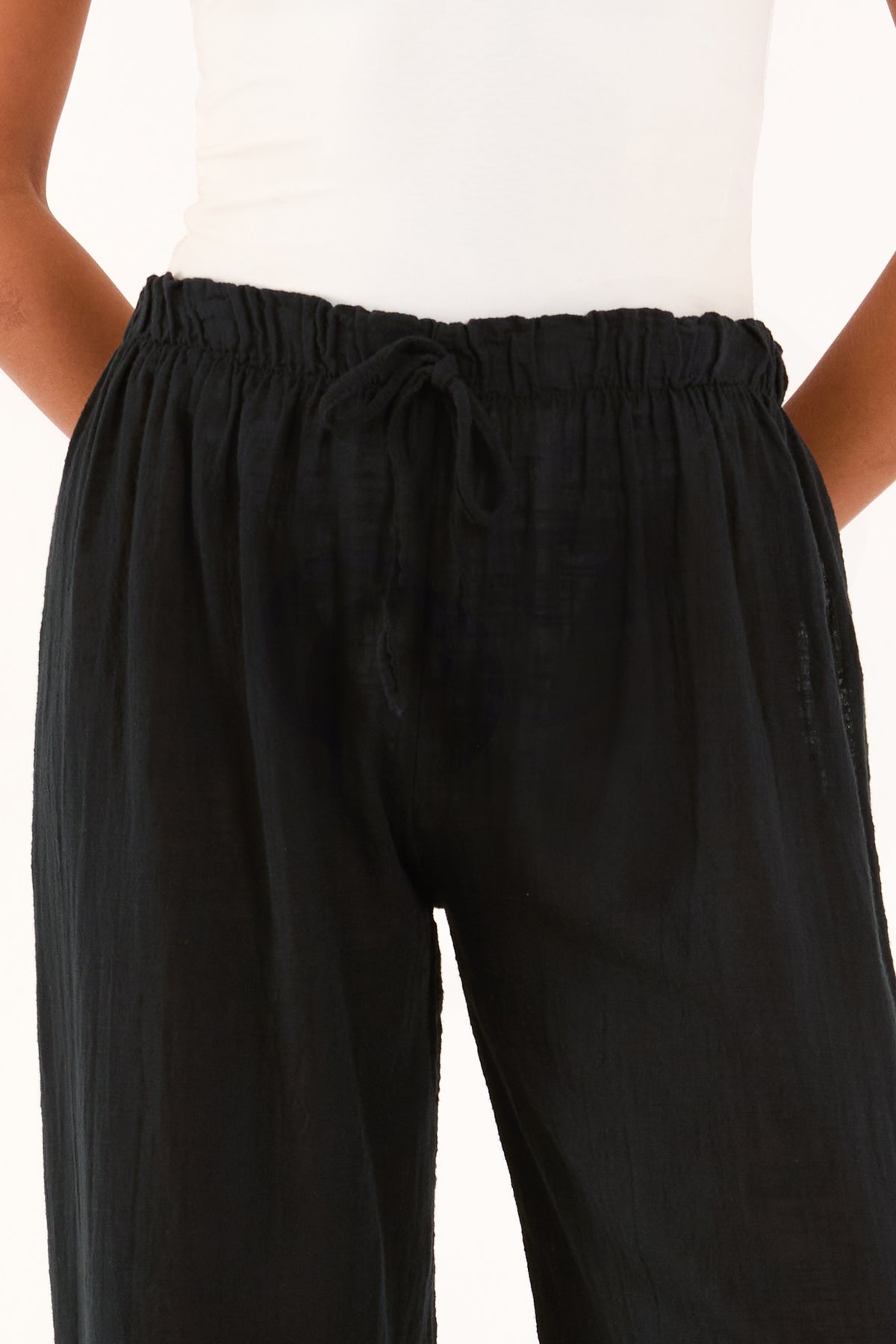 Pure Cotton Wide Leg Trousers