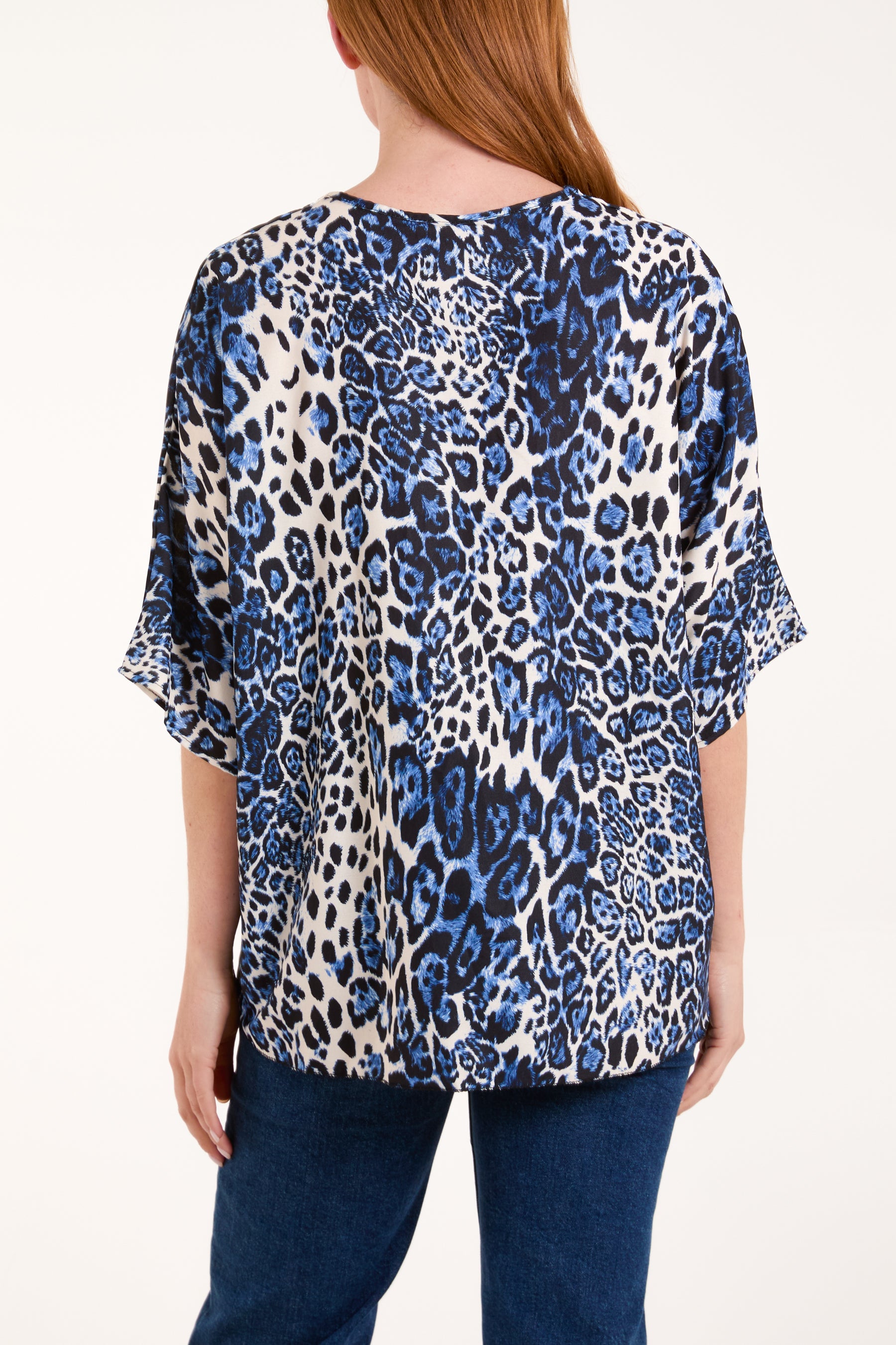 V-Neck Tied Front Leopard Top