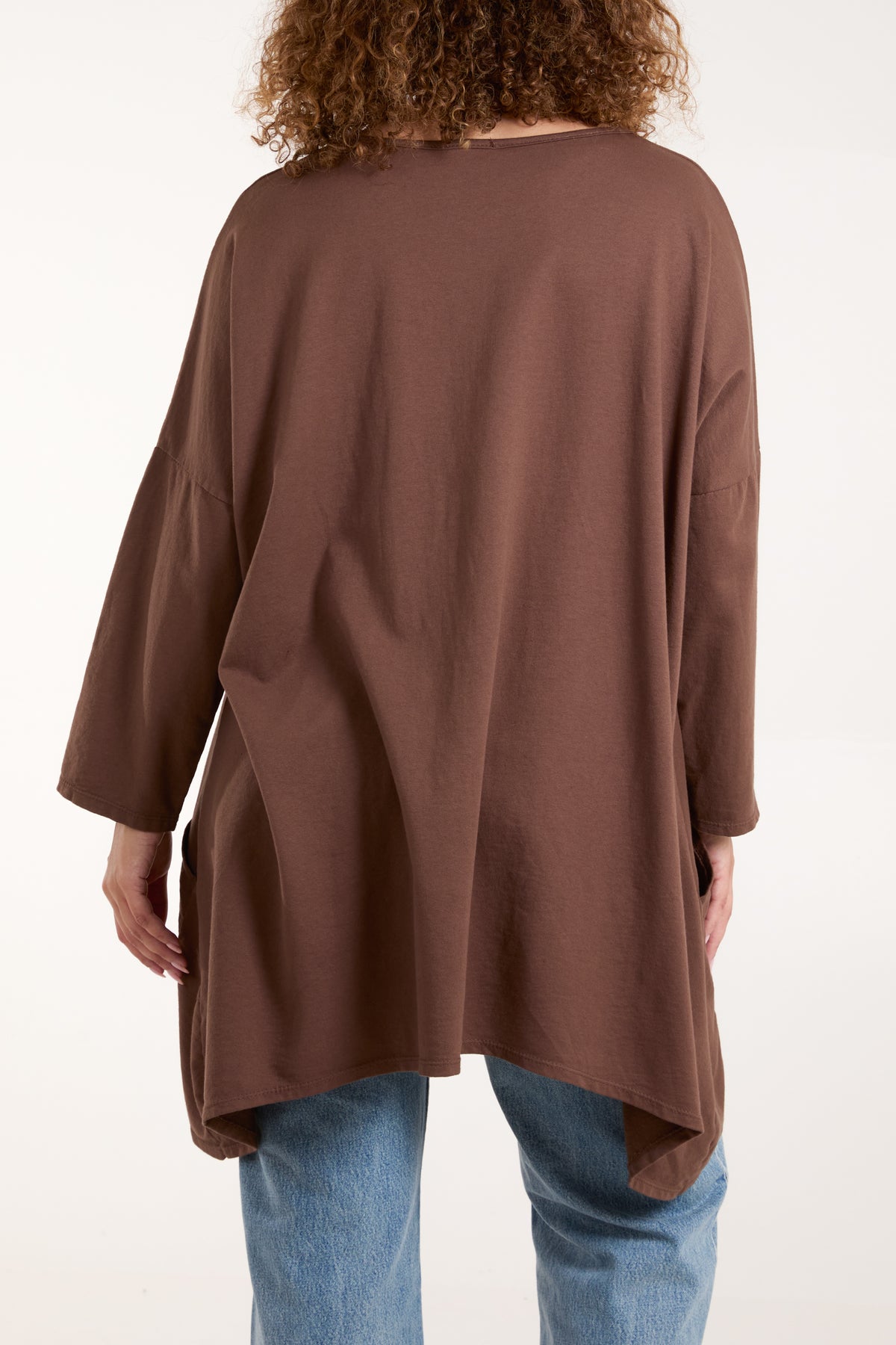 Asymmetric Hem Long Sleeve Top