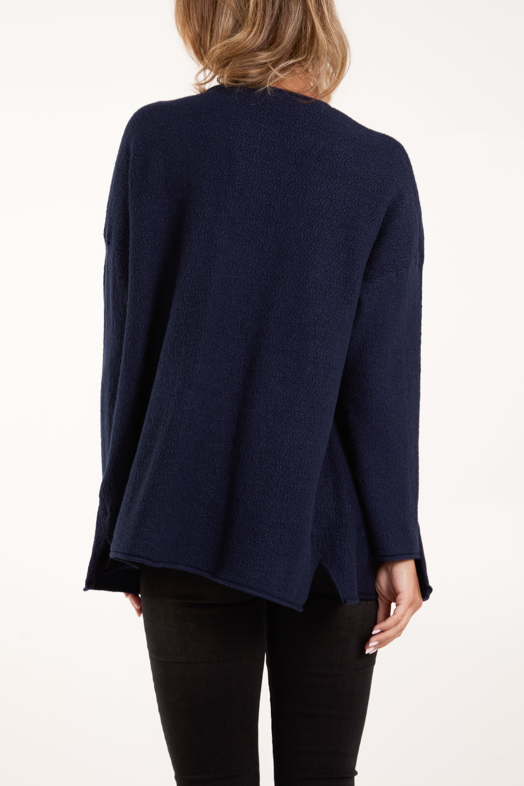 Textured Long Sleeve Pocket Cardigan