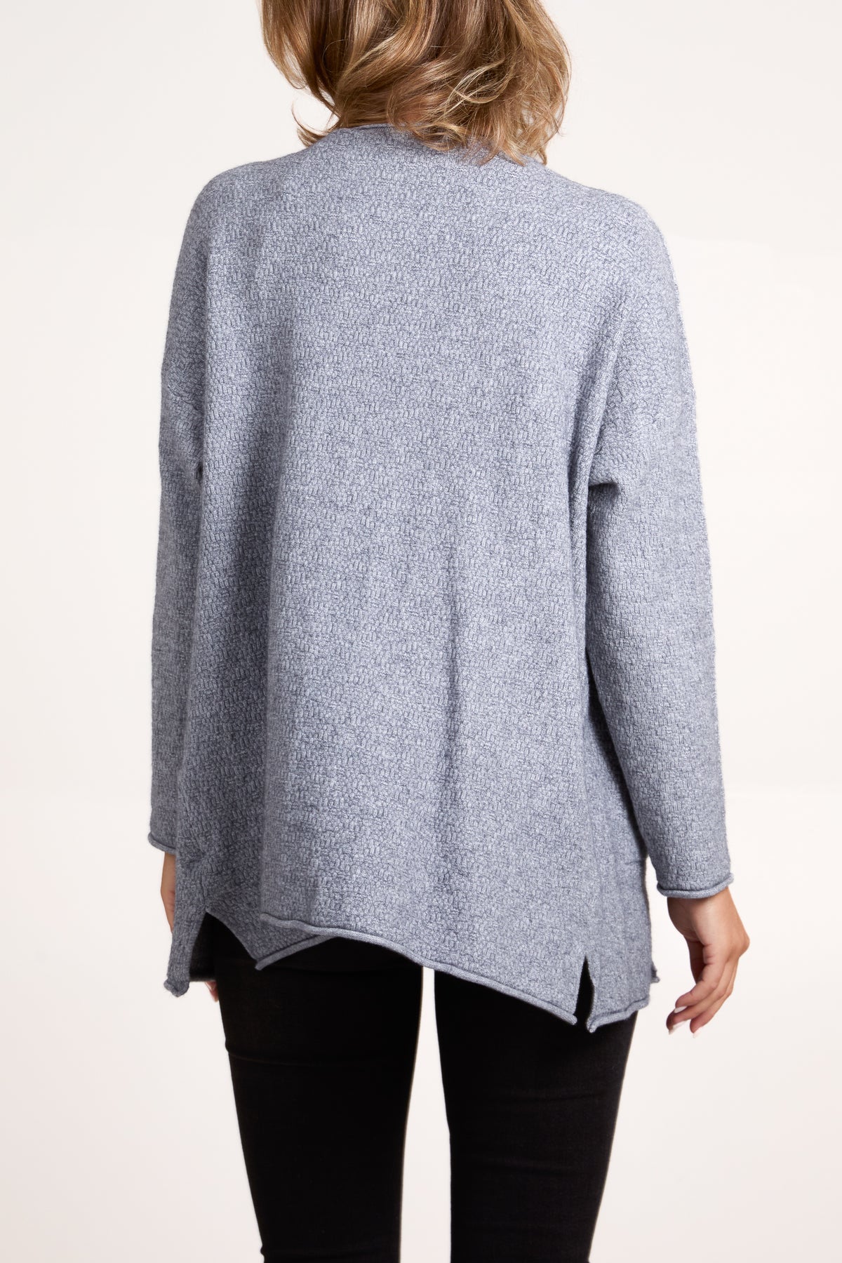 Textured Long Sleeve Pocket Cardigan