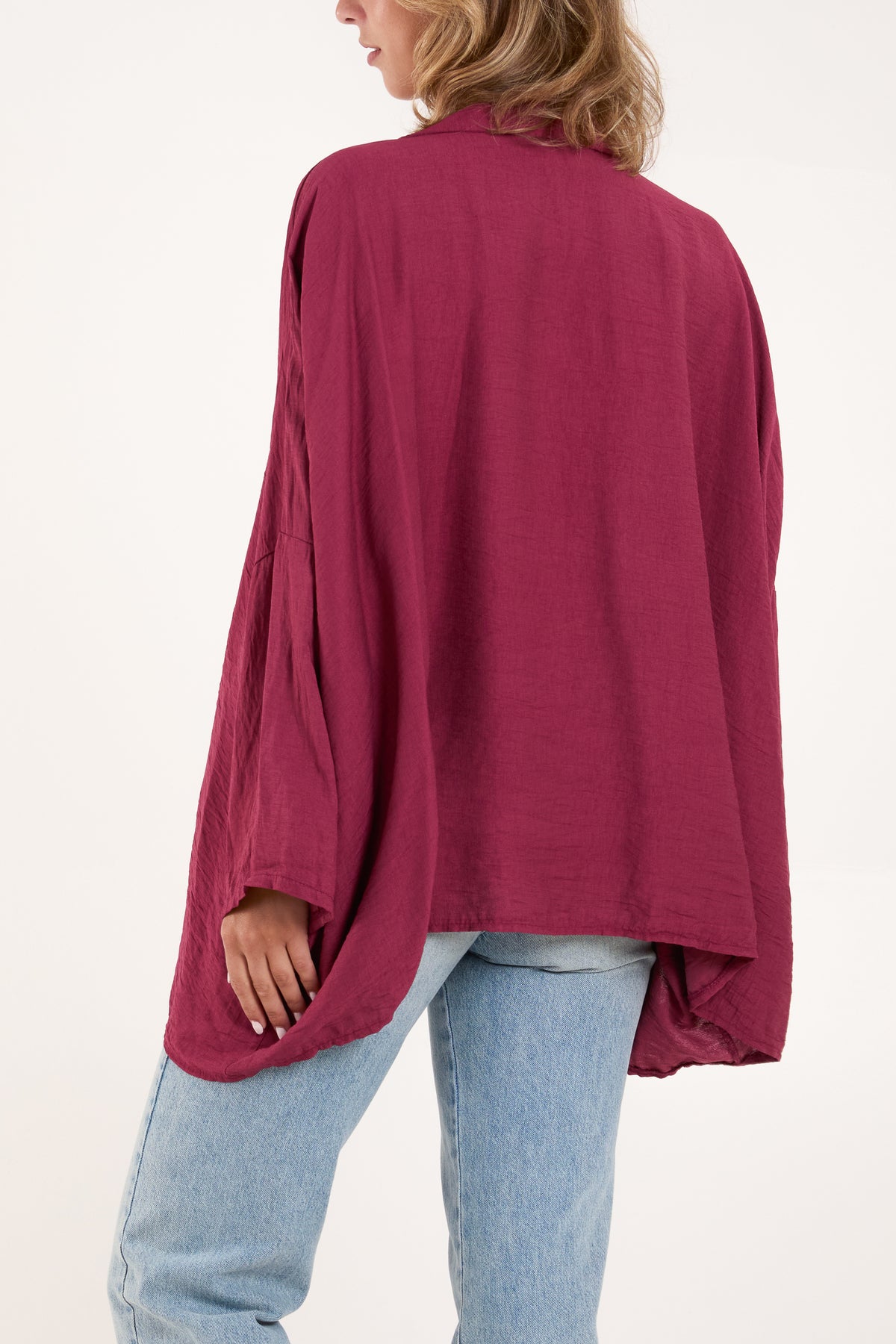 Asymmetric Hem Floaty Blouse