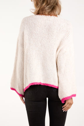 "Amour" Soft Touch V-Neck Jumper