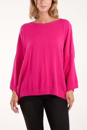 Crew Neck Drop Sleeve Jumper