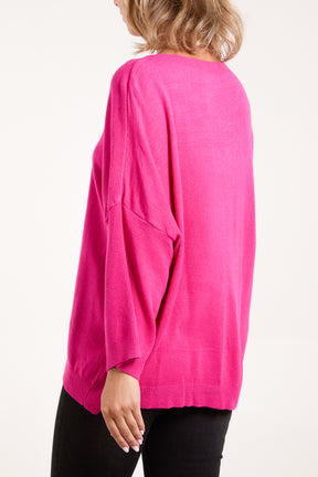 Crew Neck Drop Sleeve Jumper