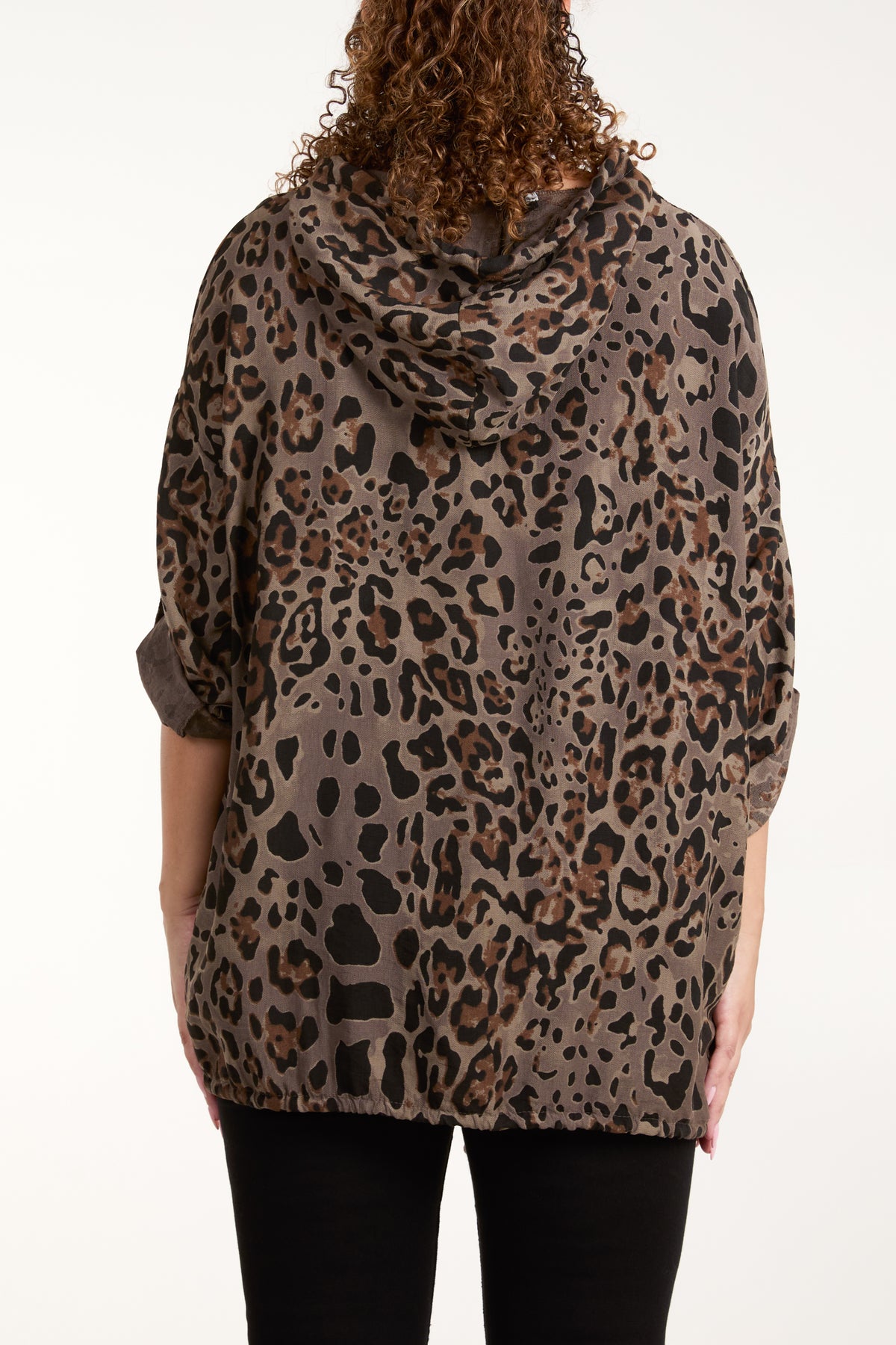 Animal Print Zip Up Light Jacket