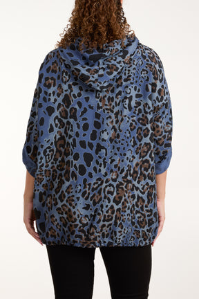 Animal Print Zip Up Light Jacket