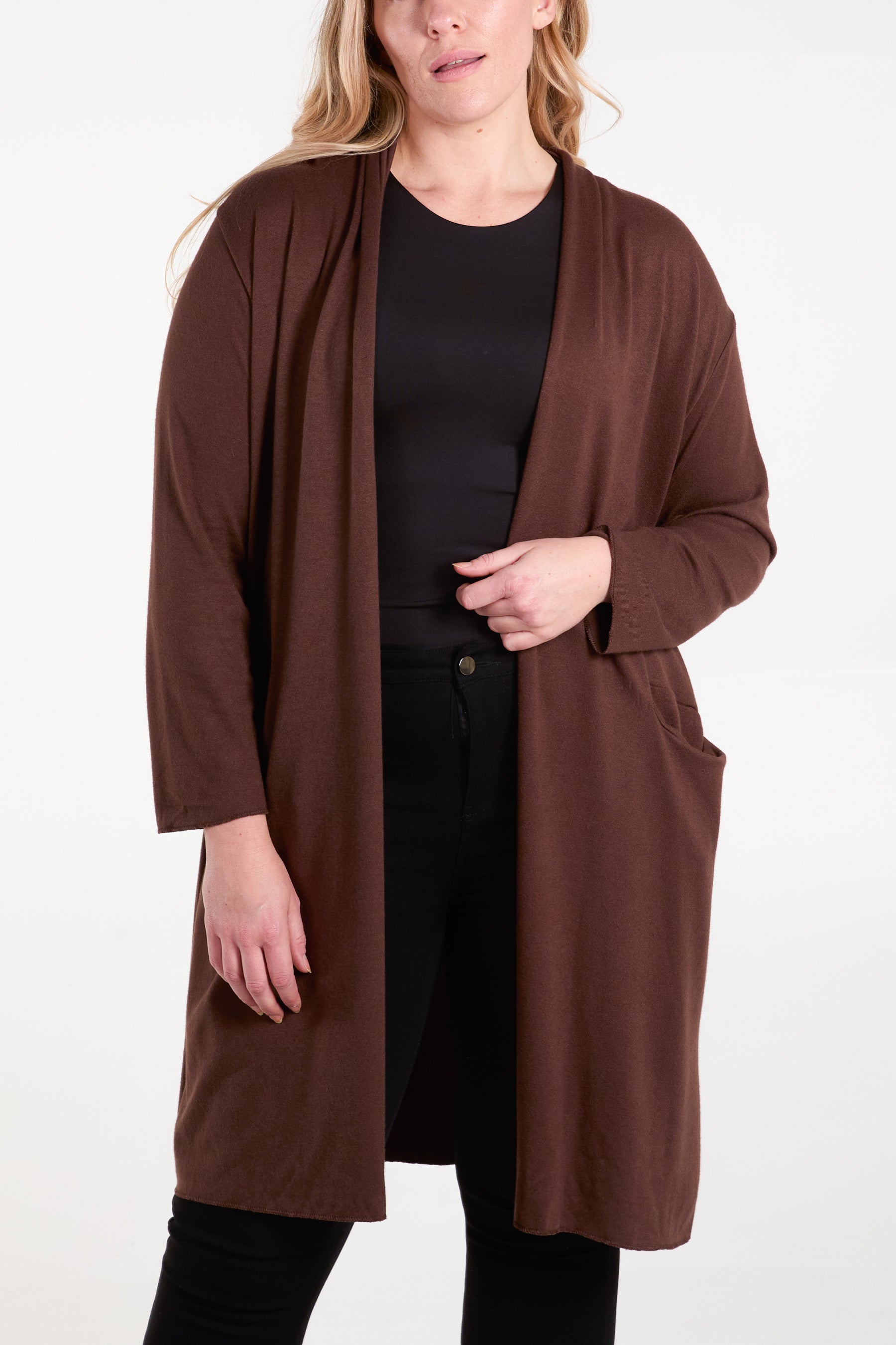 Longline Fine Knit Cardigan