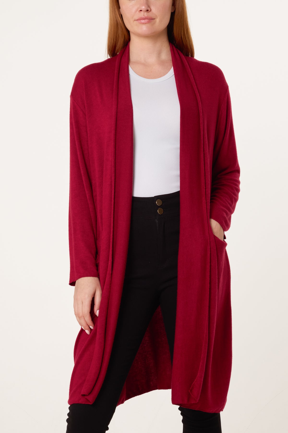 Longline Fine Knit Cardigan