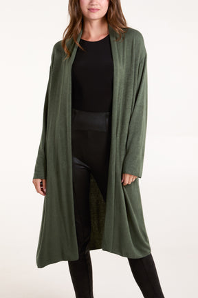 Longline Fine Knit Cardigan