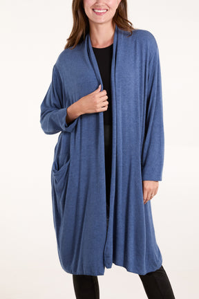 Longline Fine Knit Cardigan