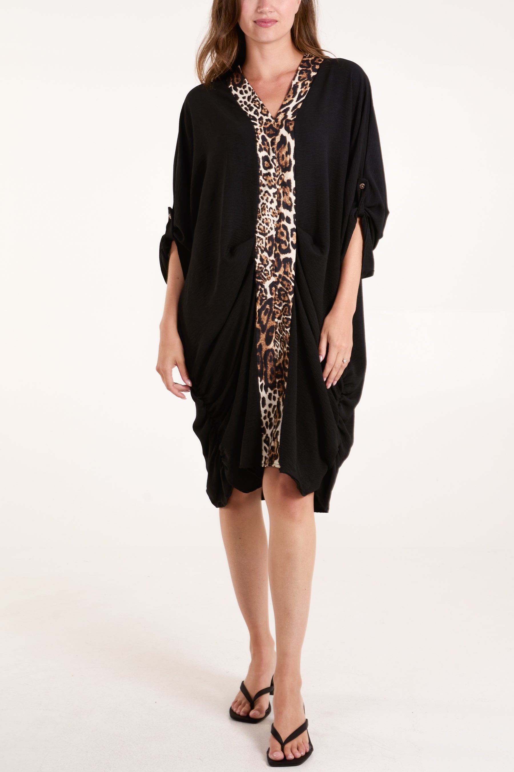 Leopard Middle Stripe Dress