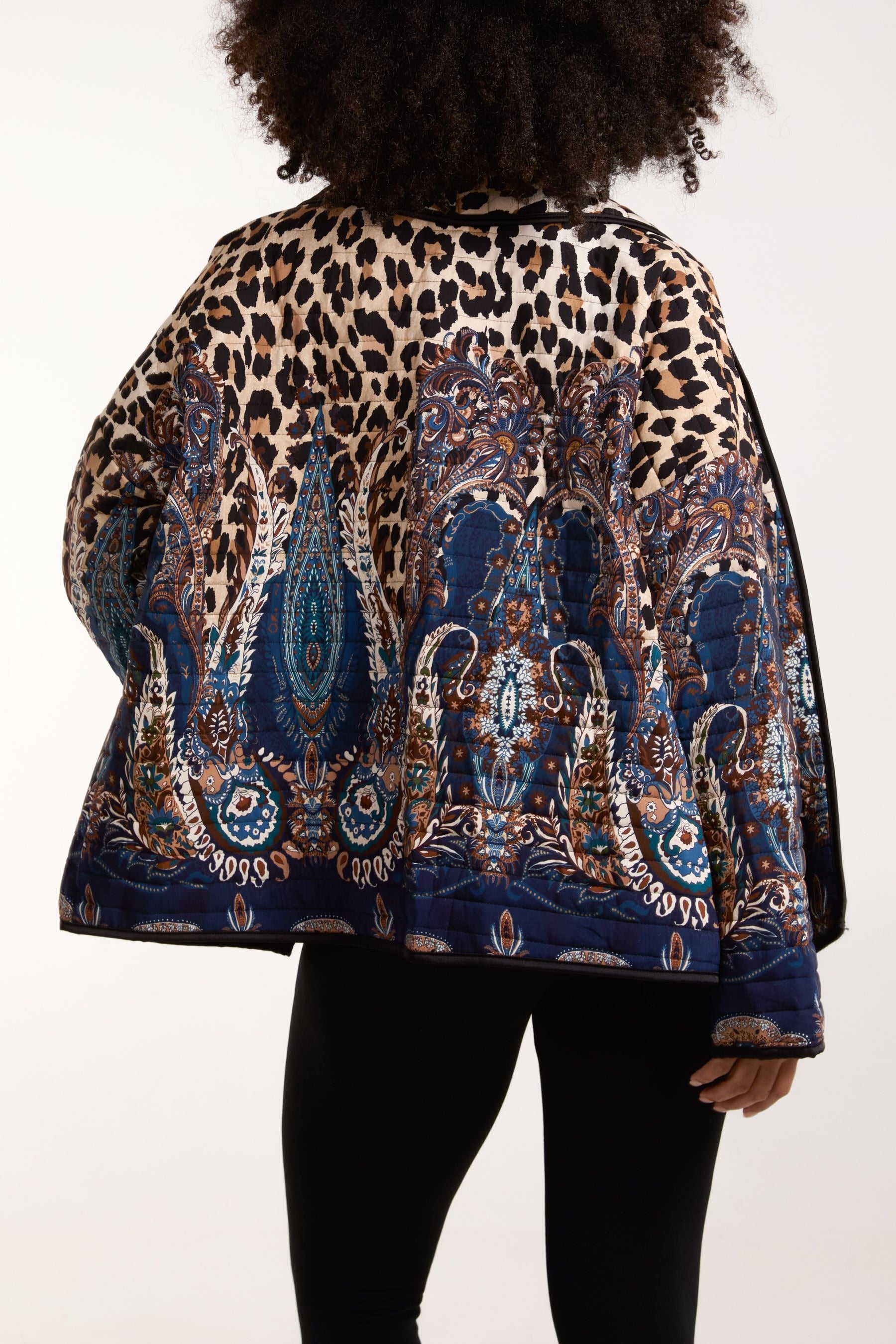 Mixed Print Padded Jacket