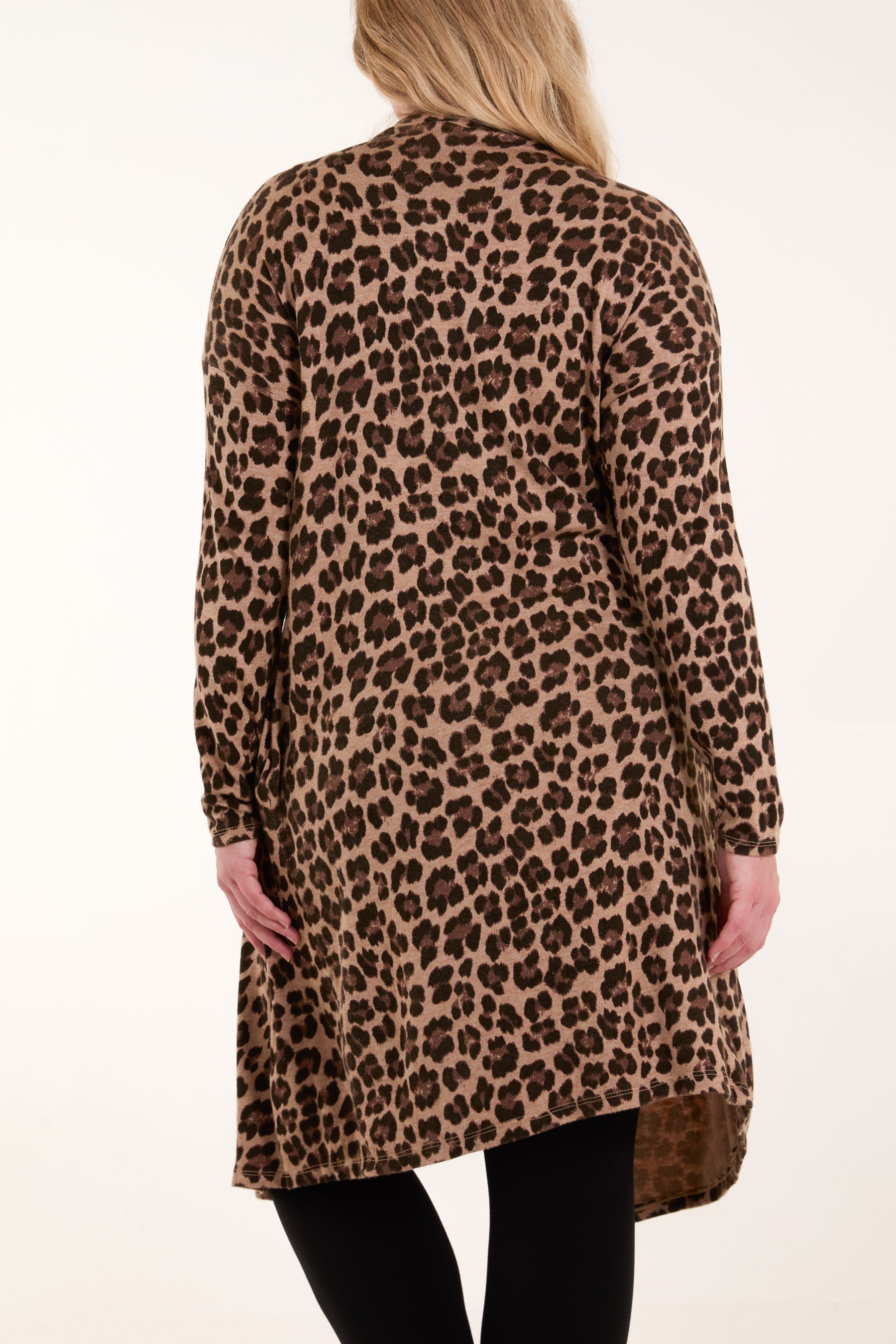 Leopard print longline cardigan hotsell