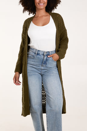 Crochet Knit Longline Cardigan