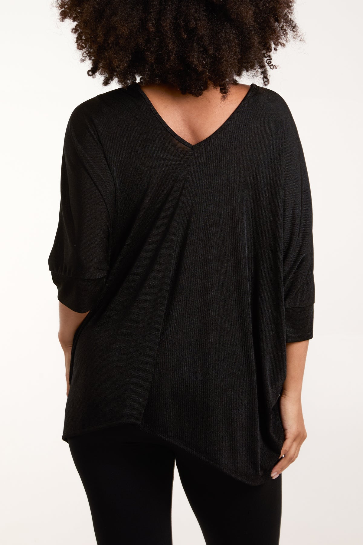 Double V Neck Mesh Top