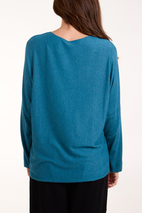 Sequin Daisy Fine Knit Jumper