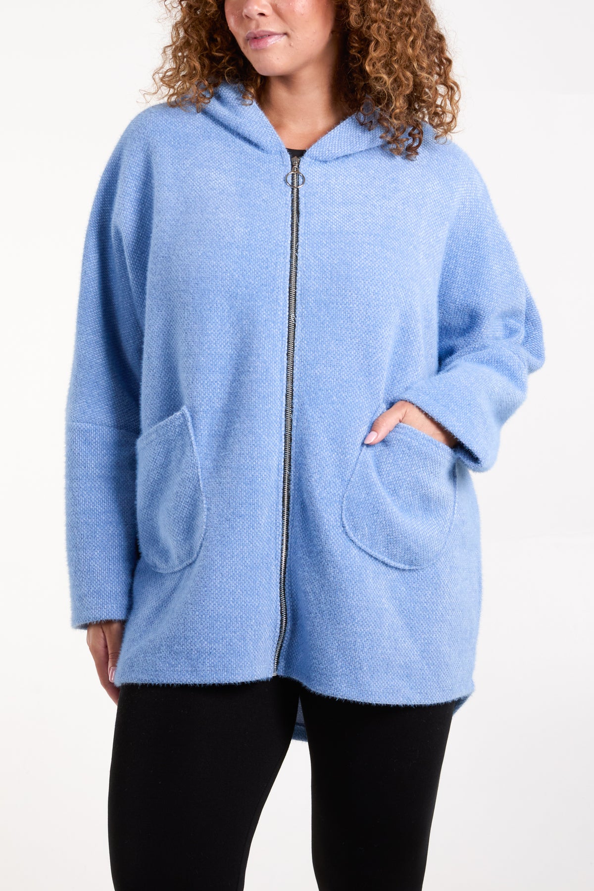 Soft Touch Zip Up Oversized Hoodie