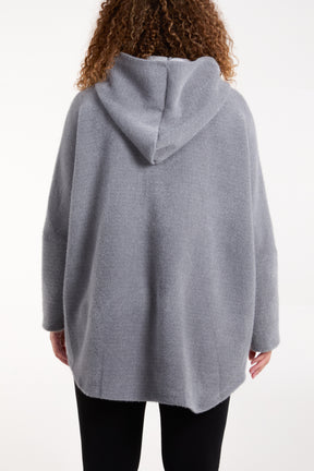 Soft Touch Zip Up Oversized Hoodie