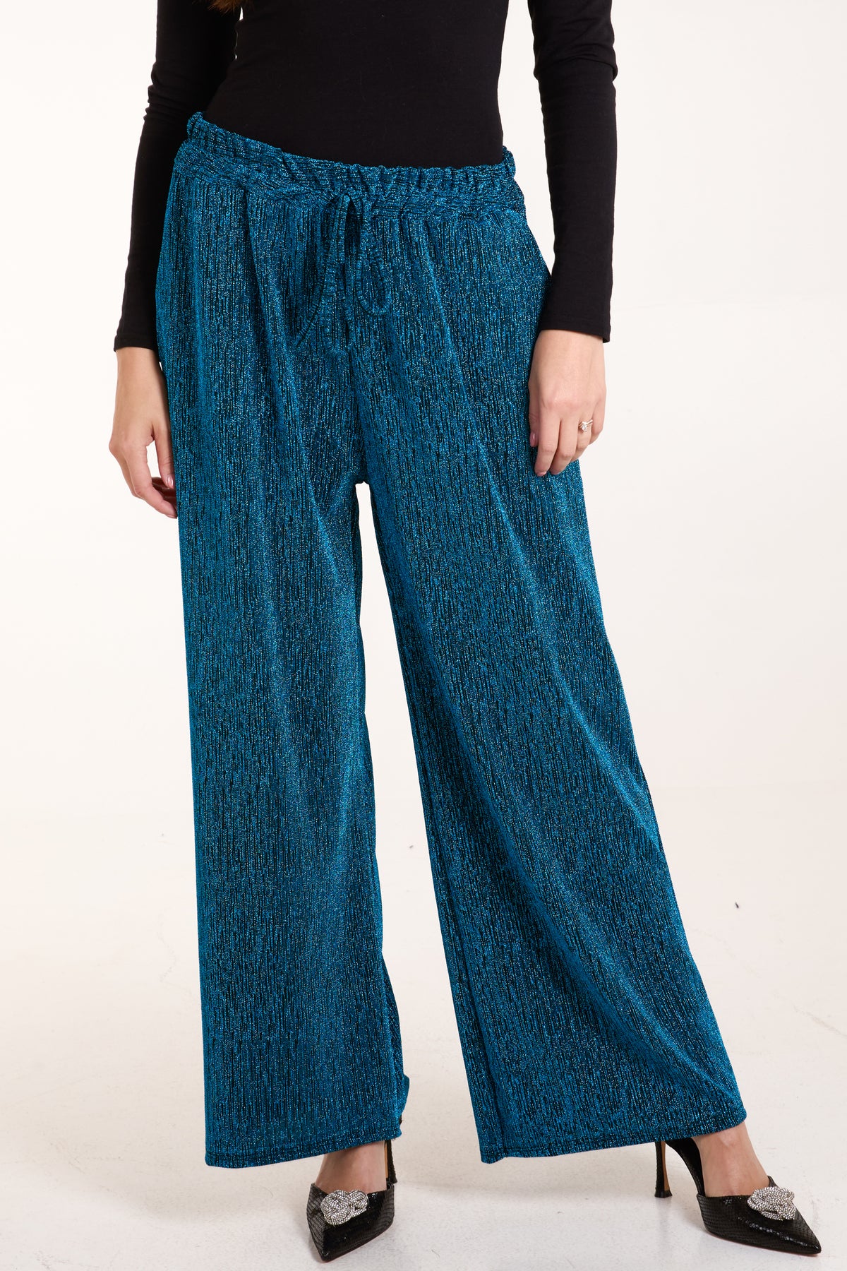 Glitter Wide Leg Trousers