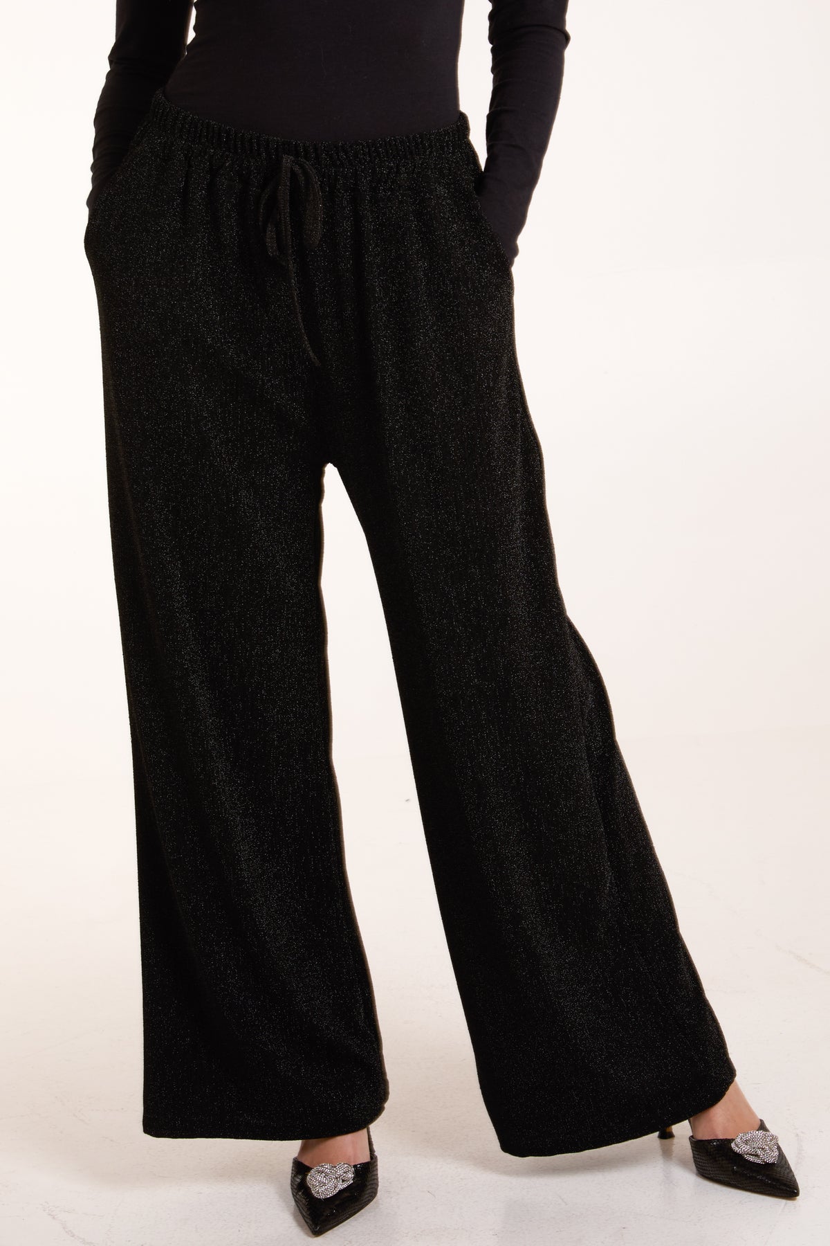 Glitter Wide Leg Trousers