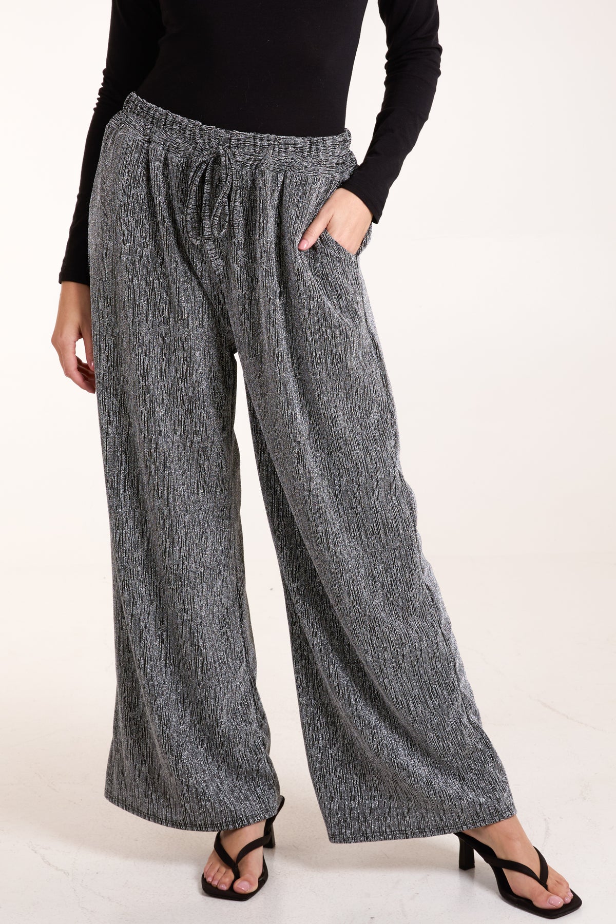 Glitter Wide Leg Trousers