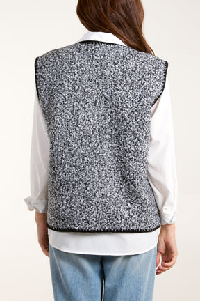 Blanket Stitch Gold Buttons Waistcoat