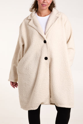 Boucle Button Through Coat