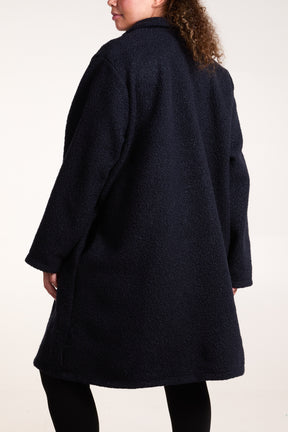 Boucle Button Through Coat