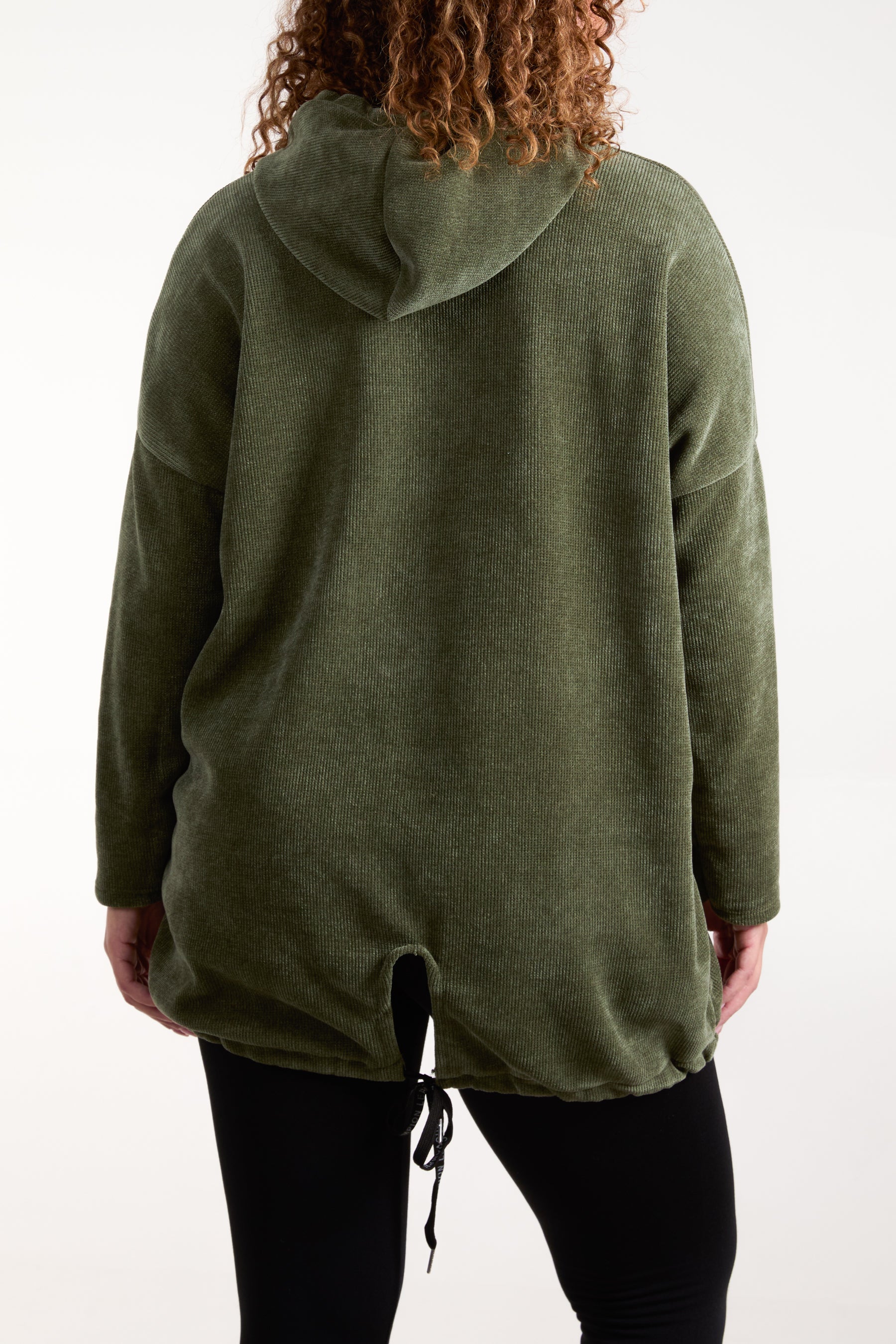 Diamante "Change" Chenille Hooded Top