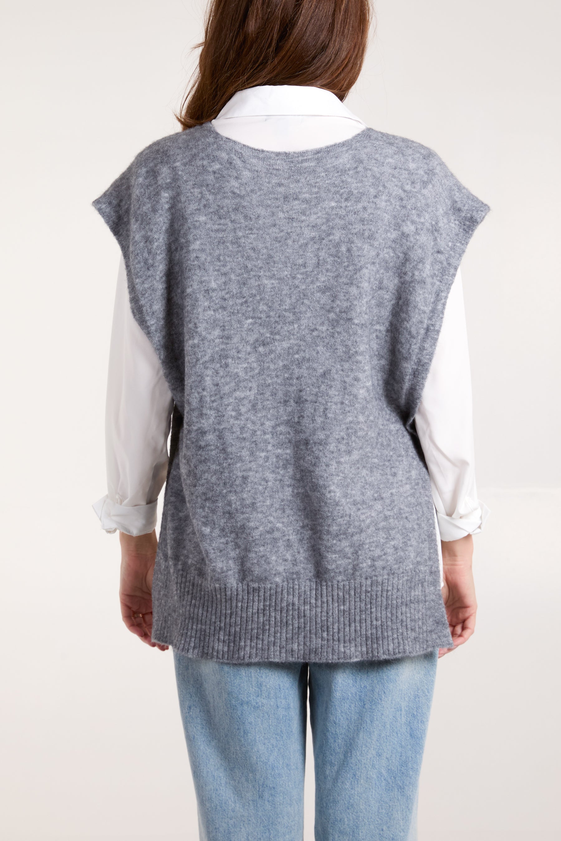 Soft Touch Side Split Knit Vest