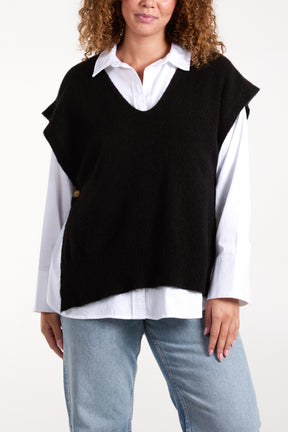 Soft Touch Side Split Knit Vest