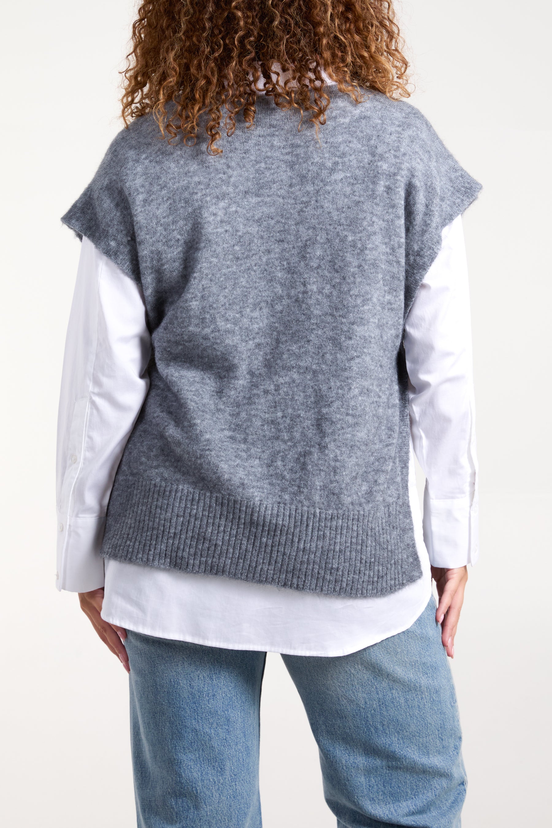 Soft Touch Side Split Knit Vest