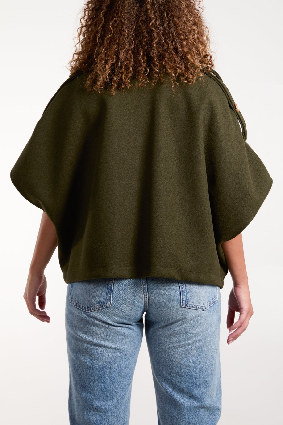 Double Breasted Lapel Short Cape