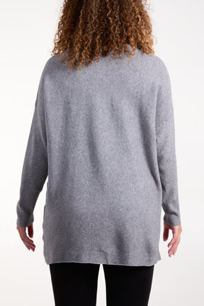 Sequin Hearts Ribbed Knit Jumper