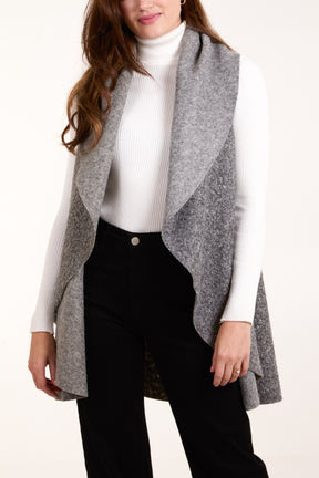 Waterfall Boucle Sleeveless Jacket