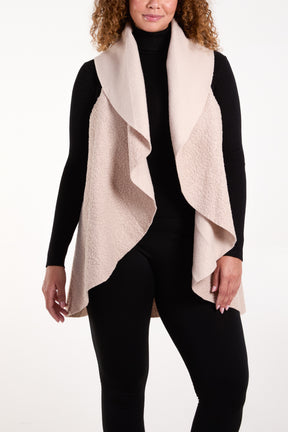 Waterfall Boucle Sleeveless Jacket