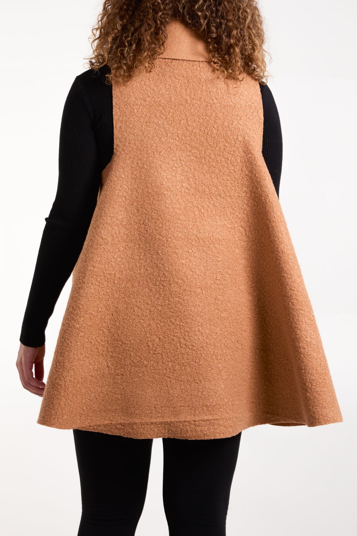 Waterfall Boucle Sleeveless Jacket