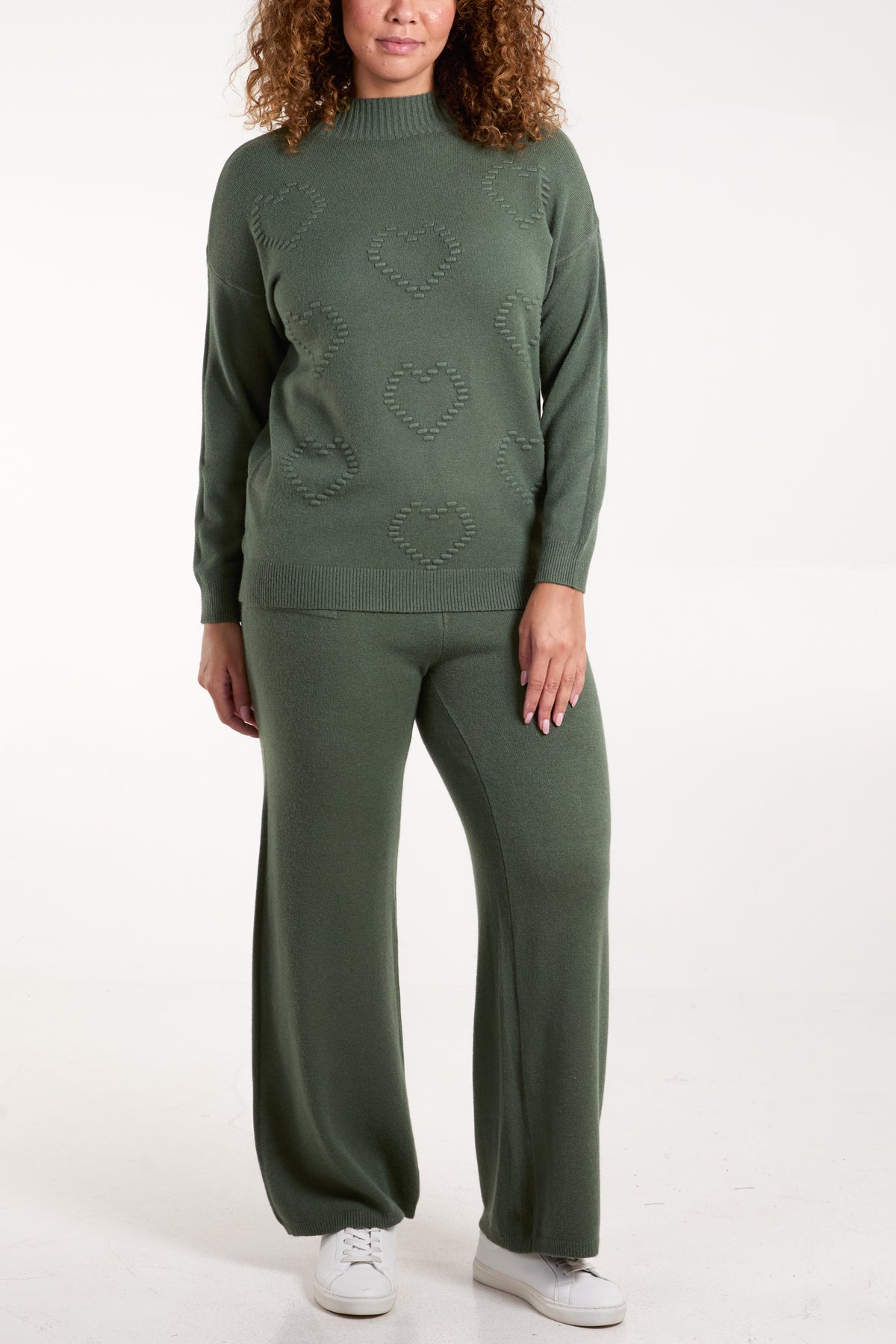 Hearts High Neck Jumper & Trousers Set