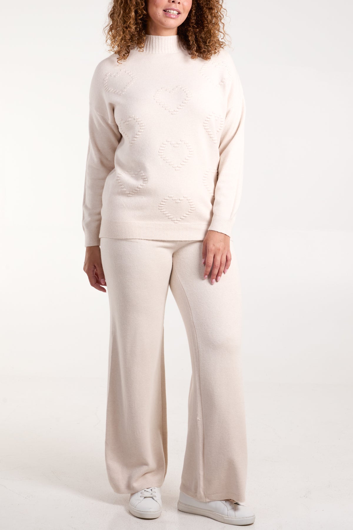 Hearts High Neck Jumper & Trousers Set