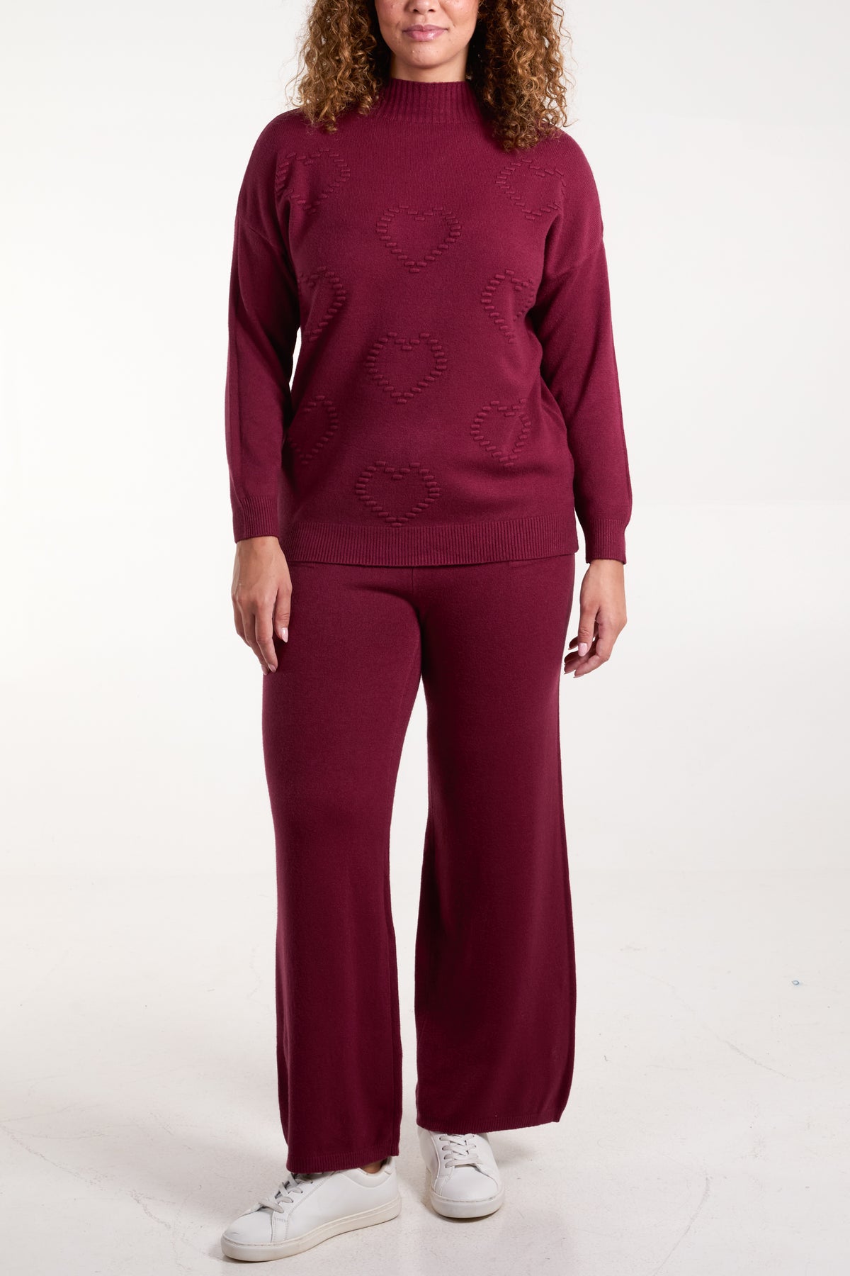 Hearts High Neck Jumper & Trousers Set